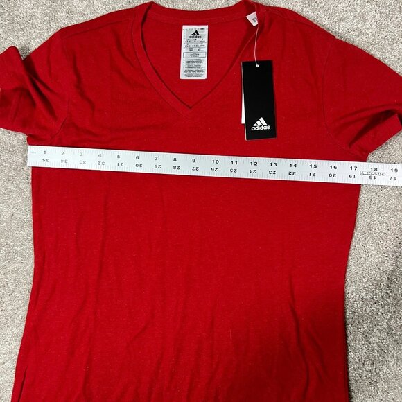 Adidas Womens Small Red Short Sleeve Sportswear Aeroready T-Shirt Top NWT - Picture 7 of 8
